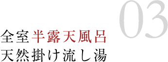 全室半露天風呂　天然掛け流しにごり湯